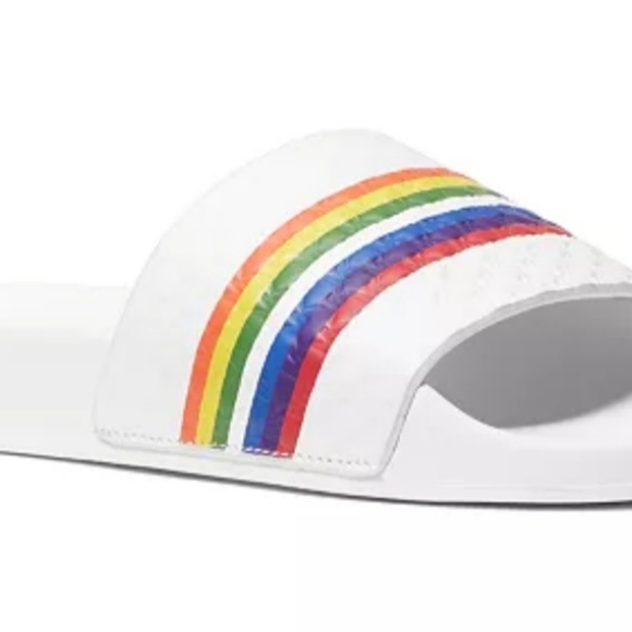 Women's Gilmore Rainbow Pride Pool Slidesize9 - Picture 10 of 12